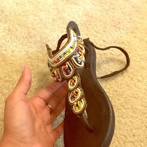 Kenyan Masai made beaded flats